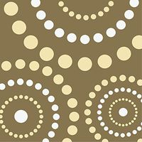 Creative Converting 661682 16 Count 3 Ply Touch of Color Lunch Napkins, Spiral, Glittering Gold/Ivory