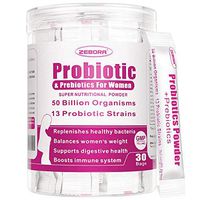 Probiotics for Women 50 Billion CFU, 13 Strains, Supports Vaginal, Digestive and Immune Health, Prebiotic Fiber No Refrigeration, Gluten & Soy Free 30 Bags