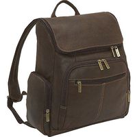Distressed Leather Laptop Backpack