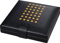 Visol Products VHUD516 Mod Cigar Humidor, Holds 22 Cigars, Black Leather