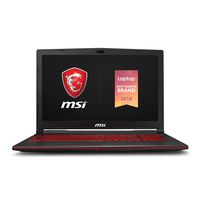 MSI GL63 8SE-209 15.6" Performance Gaming Laptop, NVIDIA GeForce RTX 2060 6G, 120Hz 3ms, Intel i5-8300H (6 cores), 16GB, 256GB NVMe SSD, Red Backlit KB, Win 10, Black