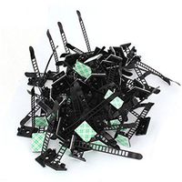 Wideskall 30 Pcs 4" inch Black Nylon Adjustable Cable Zip Tie Adhesive Clips...