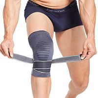BERTER Knee Brace for Men Women Compression Sleeve Non-Slip Knee Support Stability Comfort for Running, Weightlifting, Baseball, Crossfit, Working Out (Compression Straps, Medium(15.5-17"))