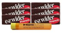E-Z Wider French Rolling Papers (6 Packs) with Hippie Butler KewlTube