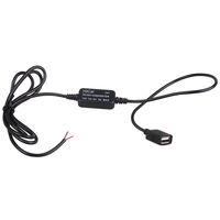 HitCar Car Hard Wire Power Cord Cable Car Charger Adapter USB Female Plug DC 12V to 5V 3A 15W Power Inverter Regulator Converter Kit for GPS Tablet Phone PDA DVR Camcorder Recorder Camera