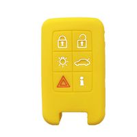 Ezzy Auto New Yellow Silicone Key Entry Remote Key Fob Skin Cover Protector Key Jacket for VOLVO