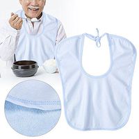 Adult Bibs Clothing Protector, Waterproof Mealtime Bib Elder Disability Aid Cook Dining Clothes Bamboo Fiber Fabric, 12 x 16Inch