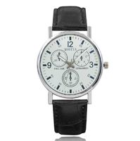 MERSDW Wristwatch, High-end Fashion Casual Business Belt Men's Quartz Watch Classic Retro Couple Watch Men's Watch Blu-ray Watch (Black)