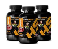 Women Mood Supplement - Female Fertility Complex - Natural Formula 1310 MG - folic Acid for Hair Growth - 3 Bottles 180 Capsules