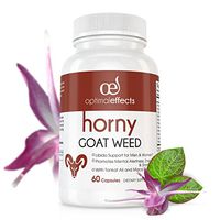 Horny Goat Weed Extract with Maca Root for Performance & Natural Booster by Optimal Effects - for Men & Women - Herbal Complex Blend Supplement - Ginseng, Ali Powder - 60 1000mg Capsules (1)
