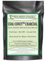 Coal-Conut (TM) - Coarse Granular Husk Activated Coconut Shell Charcoal - Food Grade (12/30 Mesh), 12 oz (340 g)