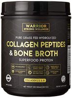 Collagen Peptides & Bone Broth by Warrior Strong Wellness: Pure Grass-Fed Hydrolyzed Collagen Powder Boost for Healthy Skin, Nails, Hair, Joints, Muscles &