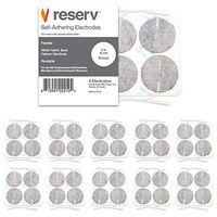 reserv 2" Round Premium Re-Usable Self Adhesive Electrode Pads for TENS/EMS Unit, Fabric Backed Pads with Premium Gel (White Cloth and Latex Free) (40 Electrodes)