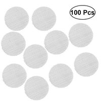 BESTONZON 100Pcs Stainless Steel Screens Smoking Pipe Screens Tobacco Pipe Bowl Screens Metal Premium Pipe Screen Filters(Silver)