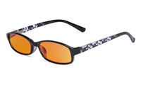 Eyekepper Ladies Blue Light Blocking Computer Reading Glasses-Floral Design Temple Readers Women with Orange Lens,Purple +1.50