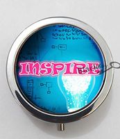 BlackKey Inspire Beautiful Inspirational Word 3-Compartment Decorative Pocket Gift Box Case Organizer for Pill, Color 1 -1686