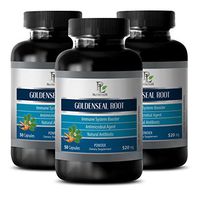 Immune Support Capsules - GOLDENSEAL Root 520MG - goldenseal Whole - 3 Bottles (180 Capsules)