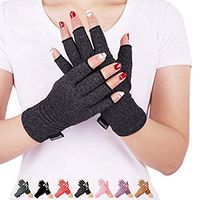 Arthritis Compression Gloves Relieve Pain from Rheumatoid, RSI,Carpal Tunnel, Hand Gloves Fingerless for Computer Typing and Dailywork, Support for Hands and Joints (Black, Medium)