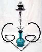 2 Hose Hookah Pipe TURQUOISE DAWN 22" Hooka Shisha Narghile + Two Washable Hoses