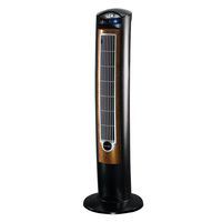 Lasko T42950 Wind Curve Tower Fan with Remote Control and Fresh Air Ionizer, Black Woodgrain