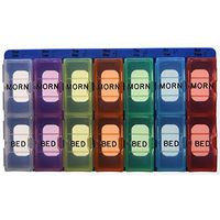 Extra Large 2-Compartment Weekly Vitamin & Pill Organizer Morn-Bed
