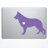 The Decal Guru I Love My German Shepherd Decal Vinyl Sticker, 15" MacBook Pro (2016 & Newer Models), Lavender (1381-MAC-15X-LAV)