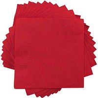JAM PAPER Small Beverage Napkins - 5 x 5 - Red - 600/Box