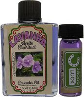 Lavender, Spiritual Oil With 1 Dram Perfume Set for Magic and Rituals. Lavanda Espiritual Para Rituales Y Magia.