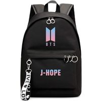Hosston Kpop BTS Bangtan Boys Backpack Unisex Casual Schoolbag Laptop Bag College Bag Travel Rucksack Nice Gift for A.R.M.Y(Black 01-J-HOPE)