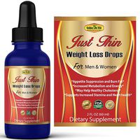 Just Thin Thermogenic Weight Loss Diet Drops Supplement for Women & Men, Best Fat Burner Product, Breakdown Fat Cells, Fast Boost Metabolism or Money Back Guarantee by Golden Life USA