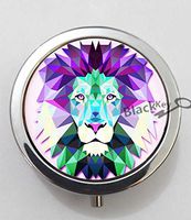 BlackKey Animal Lion 3-Compartment Decorative Pocket Gift Box Case Organizer for Pill, Color 1 -1844