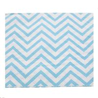 Youmewell Disposable Party Napkins Blue Chevron Paper Beverage Napkins,3-Ply,100 Count