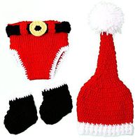 Foxnovo Infant Newborn Baby Photograph Props Handmade Crochet Beanie Hat Clothes