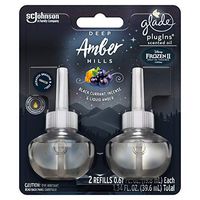 Glade PlugIns Scented Oil Air Freshener Refill | Deep Amber Hills Scent - 2 Count Oil Refills Per Package (0.67 Ounce Each) - Two (2) Packages (Total - 2.68 Fl. Oz.)