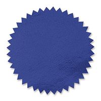 Blue Foil Embossed Scallop Edge Certificate Seals, 102 Pack