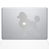 The Decal Guru I Love My Poodle Decal Vinyl Sticker, 15" MacBook Pro (2015 & Older Models), Silver (1474-MAC-15P-S)