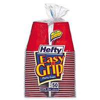 Hefty - Easy Grip Disposable Plastic Party Cups, 18oz, Red, 50/Pack C21807 (DMi PK