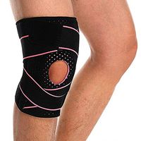 Knee Brace Patella Support Protector Adjustable Compression Strap Sports Bandage Relief Joint Pain (Blue/Pink, 1Pc)