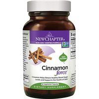 New Chapter Cinnamon Supplement - Cinnamon Force for Blood Sugar Support + Antioxidant Action + Non-GMO Ingredients - 60 ct Vegetarian Capsules