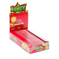 24 Packs (1 box) Juicy Jay's 1.25" Pure Hemp Rolling Papers - (Strawberry Kiwi)