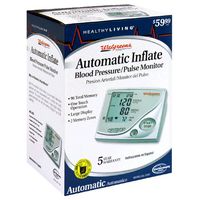 Health Living Automatic Inflate Blood Pressure/Pulse Monitor