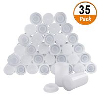 35mm Film Canisters with Caps (35 Pack) Plastic White Empty Film Canister Case Bulk with Lids Storage Reel Containers for Storing Film, Small Accessories, Beads