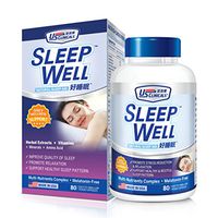 US Clinicals™ SleepWell™ Natural Sleep Aid • Herbal Extracts + Vitamins + Minerals + Amino Acid • Multi-Nutrients Complex • Melatonin-Free • 80 Veggie Capsules