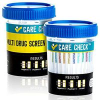 5 Pack Care Check 12 Panel Drug Test Cups - Sterile Urine Drug Tests - Tests Instantly for THC, COC, OXY, AMP, BZO, BAR, MET, MDMA, MTD, MOP, PCP and TCA