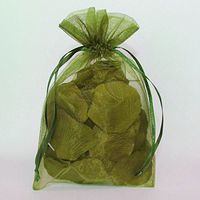 Sheer Organza Pouch Bag, 144-pack (6" x 9", Sage Green)