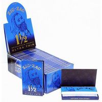 5 Books Zig Zag Rolling Papers Ultra Thin 1 1/2 with Free BB Sticker