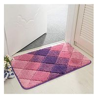 GHHZZQ 2 Pieces Bathtub Mat Strong Water Absorption Non-Slip Safety Blending Bathroom Rugs Foot Pad, 6 Colors, 1.2 cm Thick, 3 Sizes (Color : Purple, Size : 50x80cm)