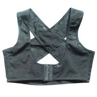 Black Lady X Type Posture Shoulder Back Chest Corrector Brace Belt Vext for Women Girls (L)