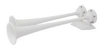 AFI 12224 Heavy Duty Marine Dual Trumpet Deck Air Horn (24-Volt, White)