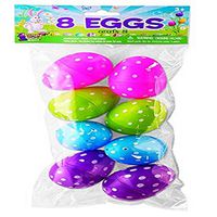 Forum Novelties Plastic Easter Eggs, 8-Count, Polka Dot